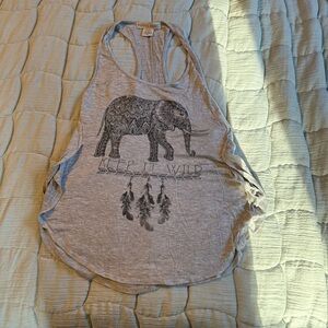 Gray Elephant Graphic Tank Top